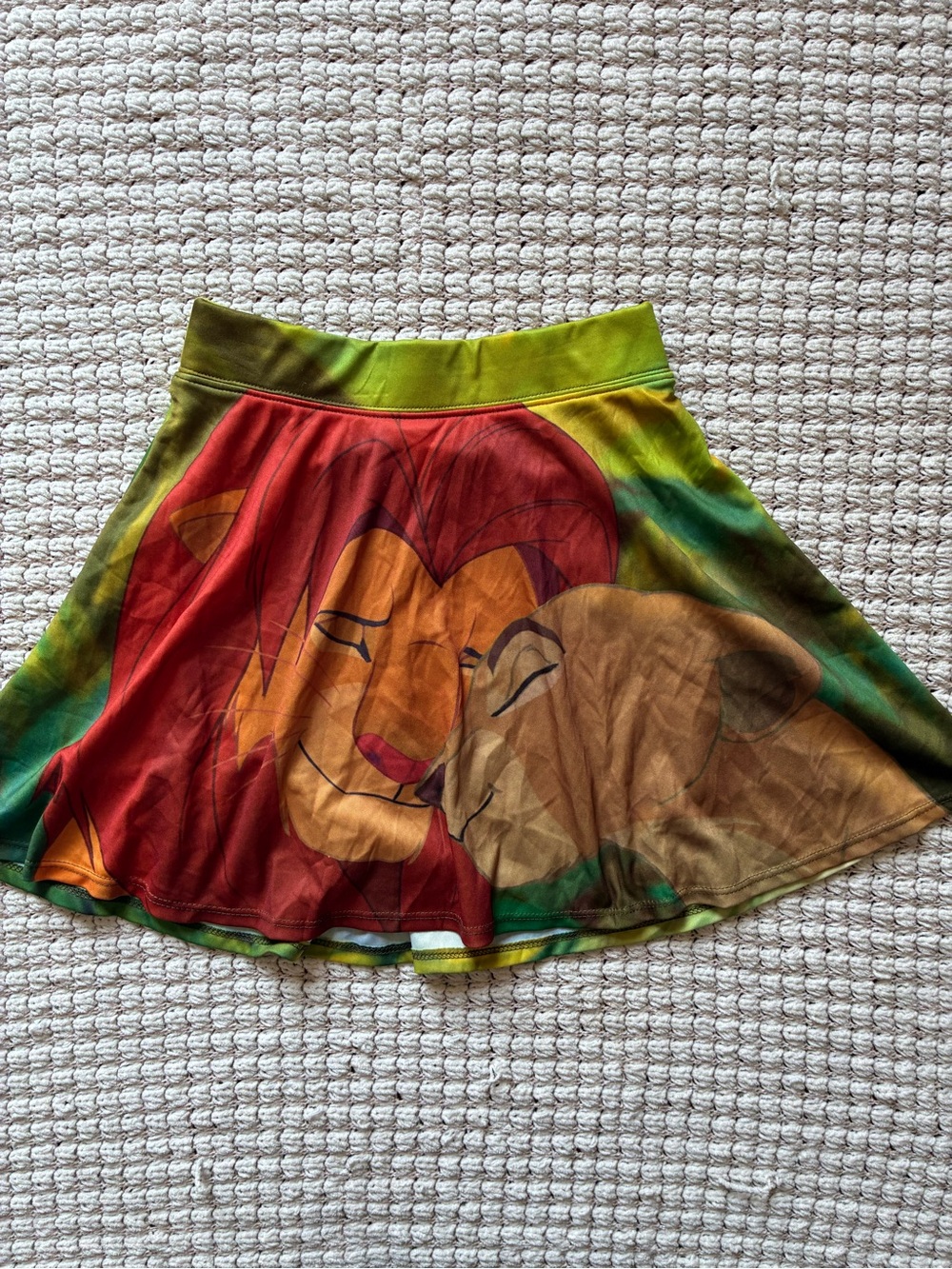 Vintage Y2K Disney The Lion King Simba & Nala Mini Skirt Adult Small